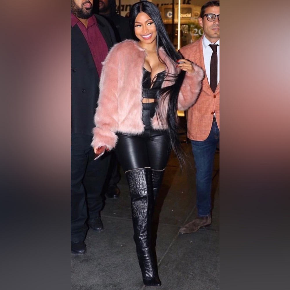 H&M x Nicki Minaj Faux Fur Jacket - Size 10 -PRELOVED
